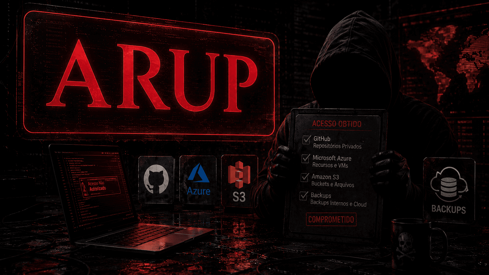 logo da arup group e um homem de capuz